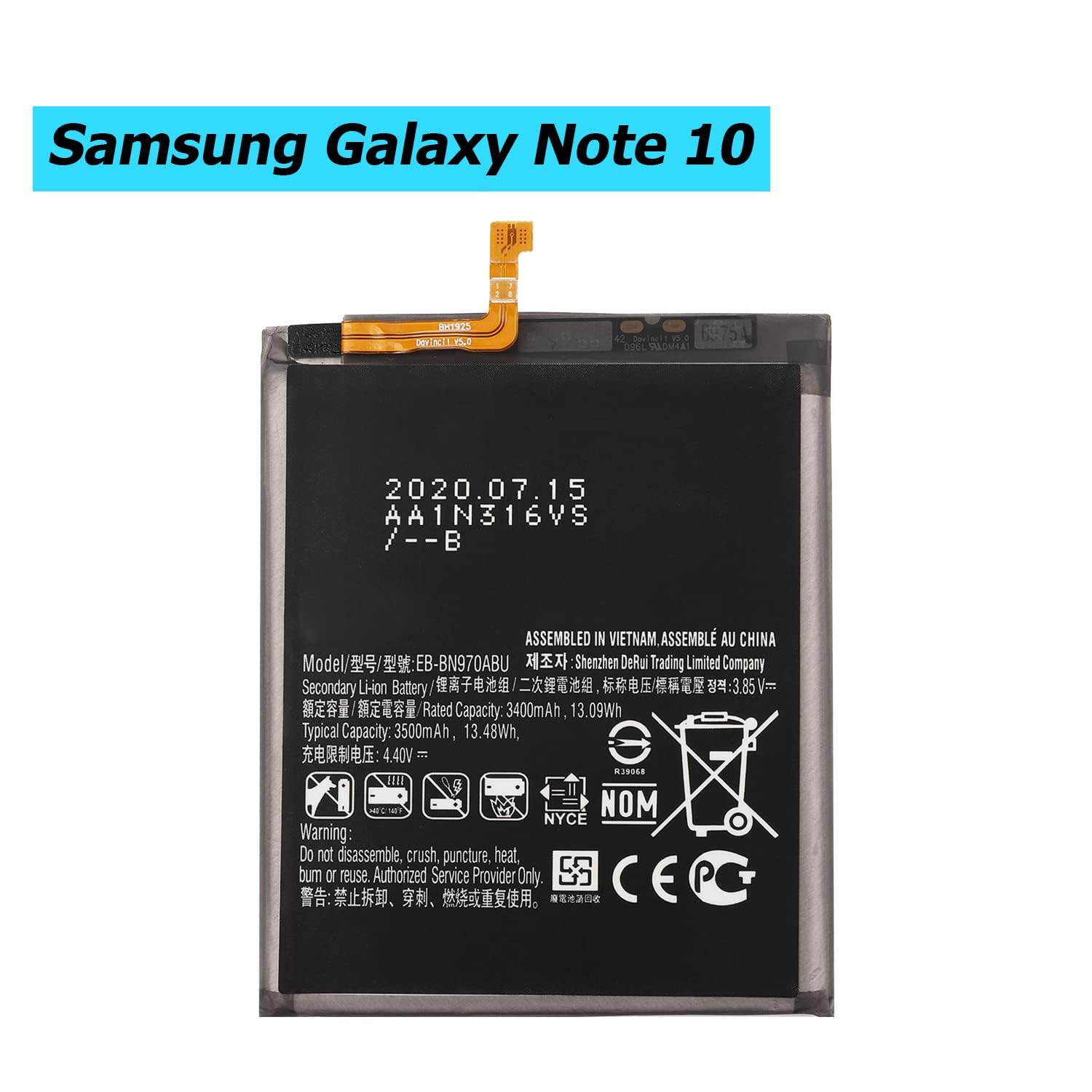 Amazon.com: Vvsialeek EB-BN970ABU 3400mAh Replacement Battery